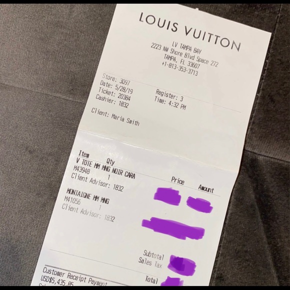 Authentic Louis Vuitton V Monogram MM Canvas, Leather Tote Bag EUC - Picture 8 of 10